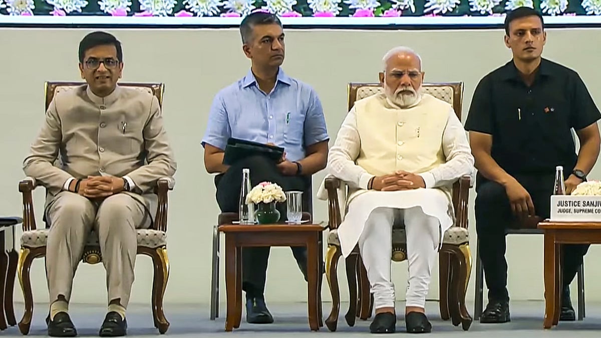 PTI : Chief Justice of India D Y Chandrachud and PM Modi At Supreme Court Event |
